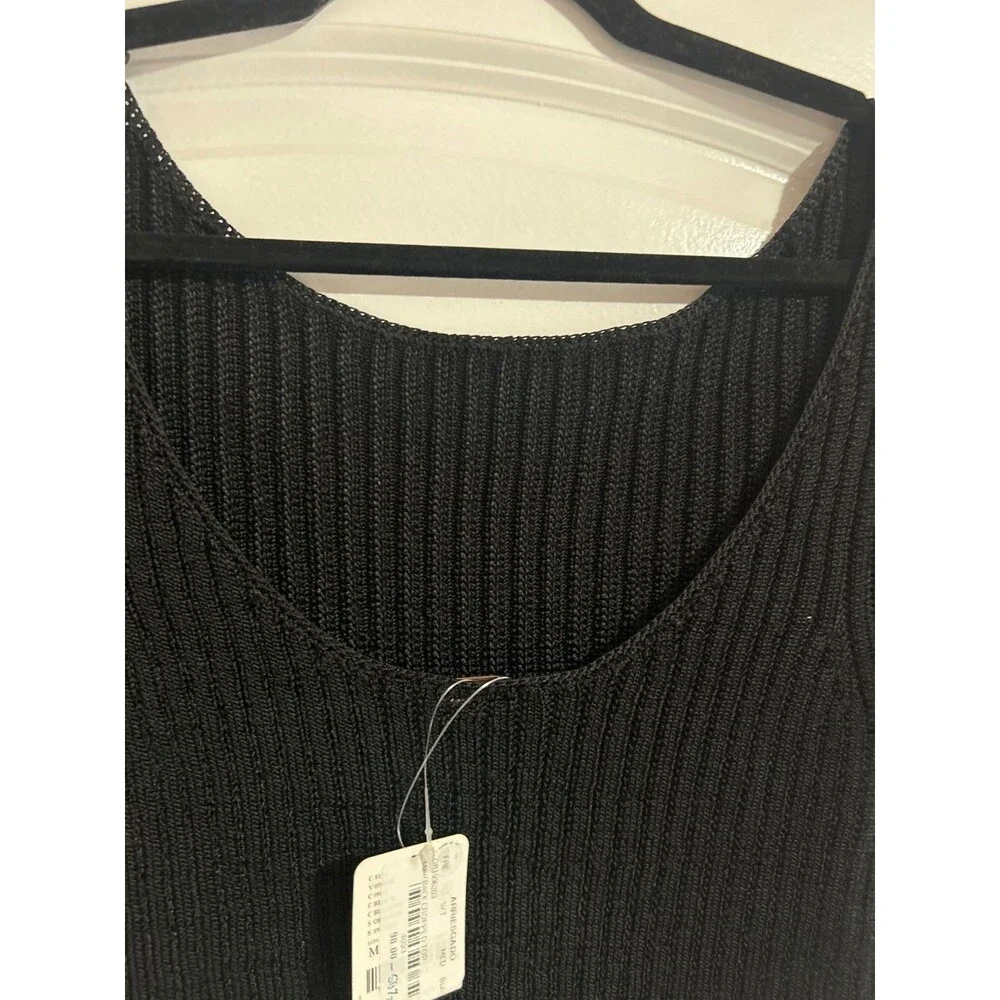 Free People San Lucas Women’s Pullover Sweater Top size M NW Rib Knit Low Back